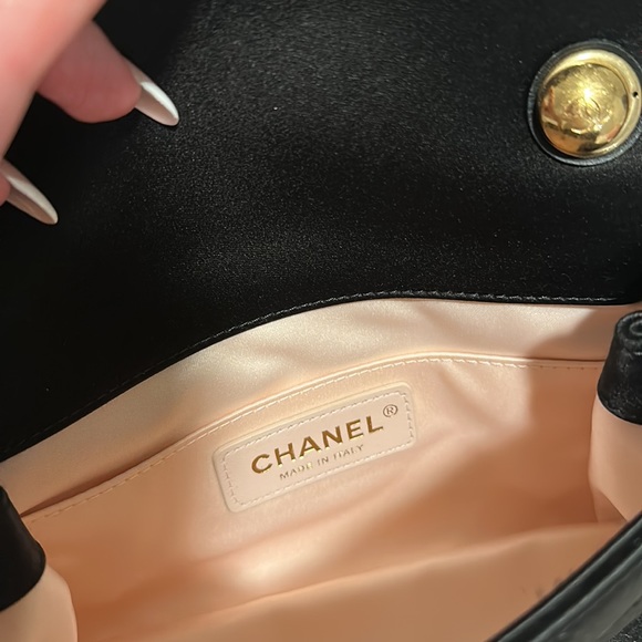 Chanel mini flap bag with top handle. Limited edition with Swarovski details - Picture 8 of 9